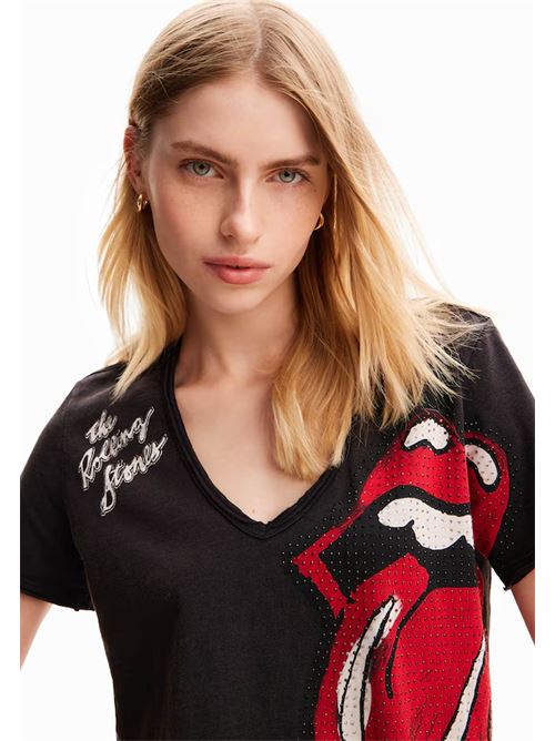 The Rolling Stones rhinestone t-shirt 24SWTK30 DESIGUAL | 24SWTK302000