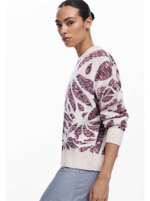 Leaf Print Sweater 24WWJF57 DESIGUAL | 24WWJF579019